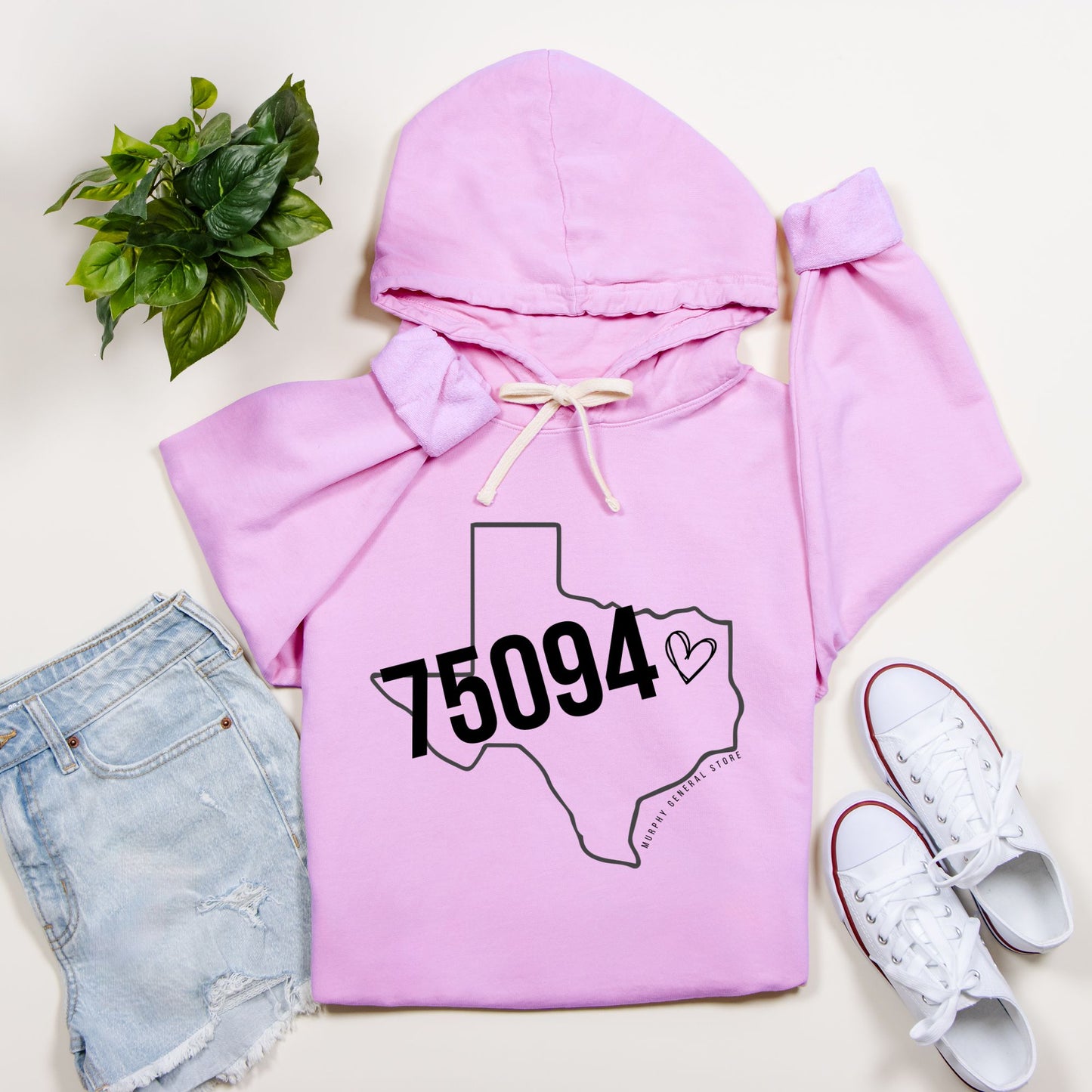 Murphy Zipcode - Comfort Color Lightweight Hooded Sweatshirt 1467