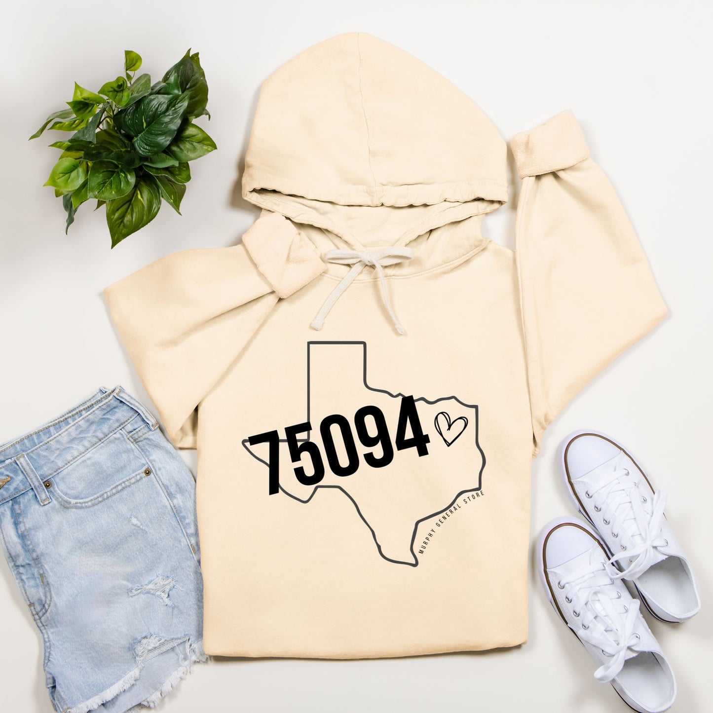 Murphy Zipcode - Comfort Color Lightweight Hooded Sweatshirt 1467