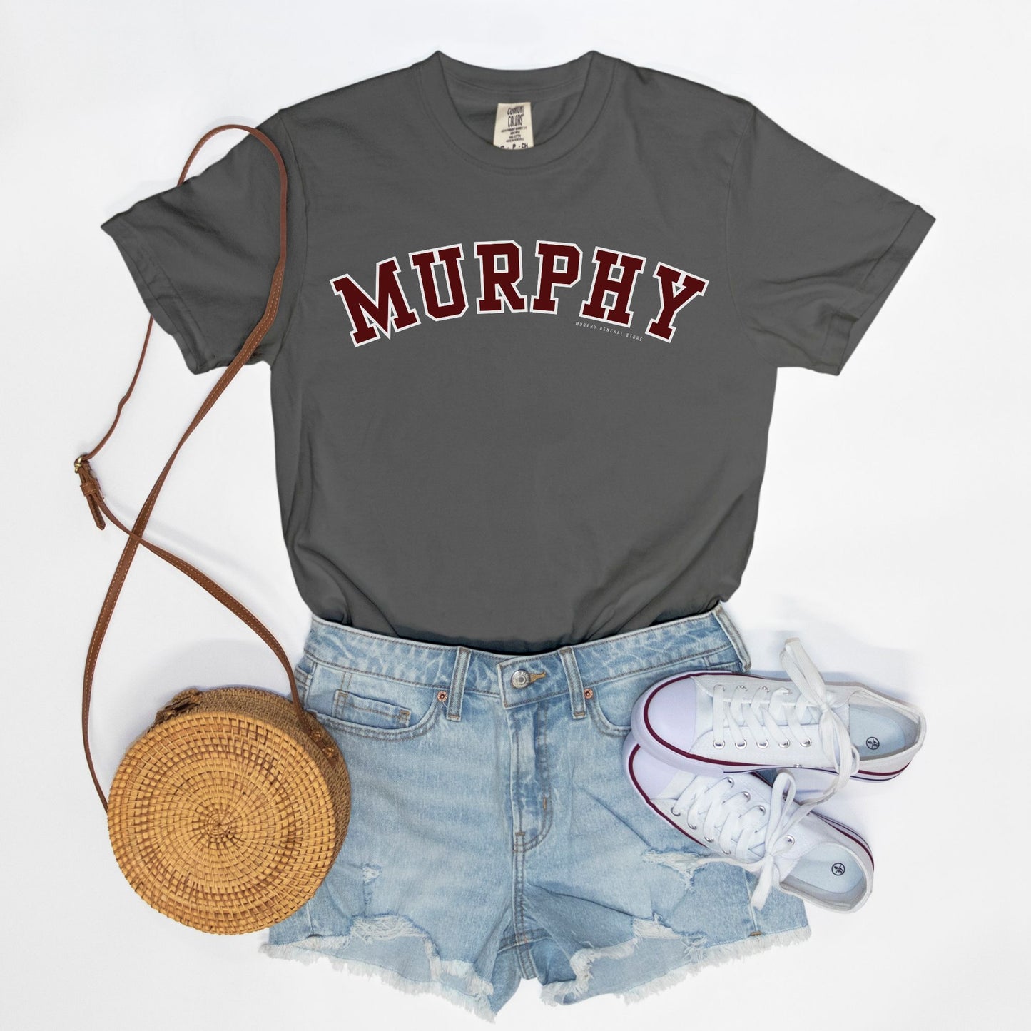 Maroon Collegiate Style T-Shirt (Comfort Color Tee 1717)