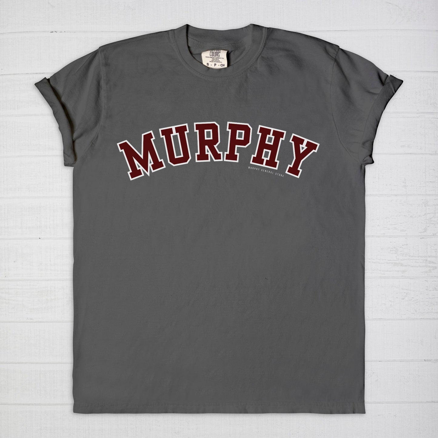 Maroon Collegiate Style T-Shirt (Comfort Color Tee 1717)