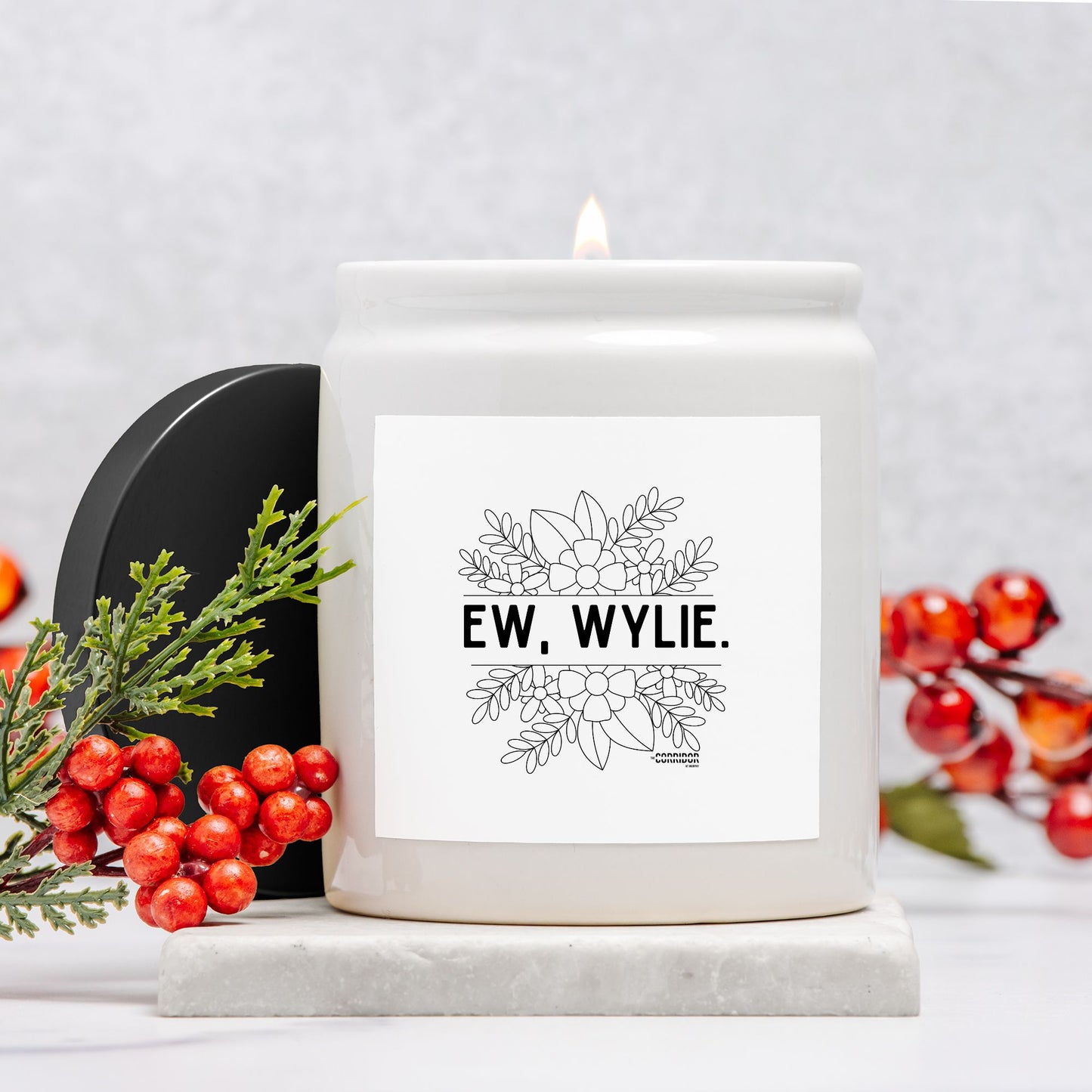 Candle Ceramic 8oz (White)