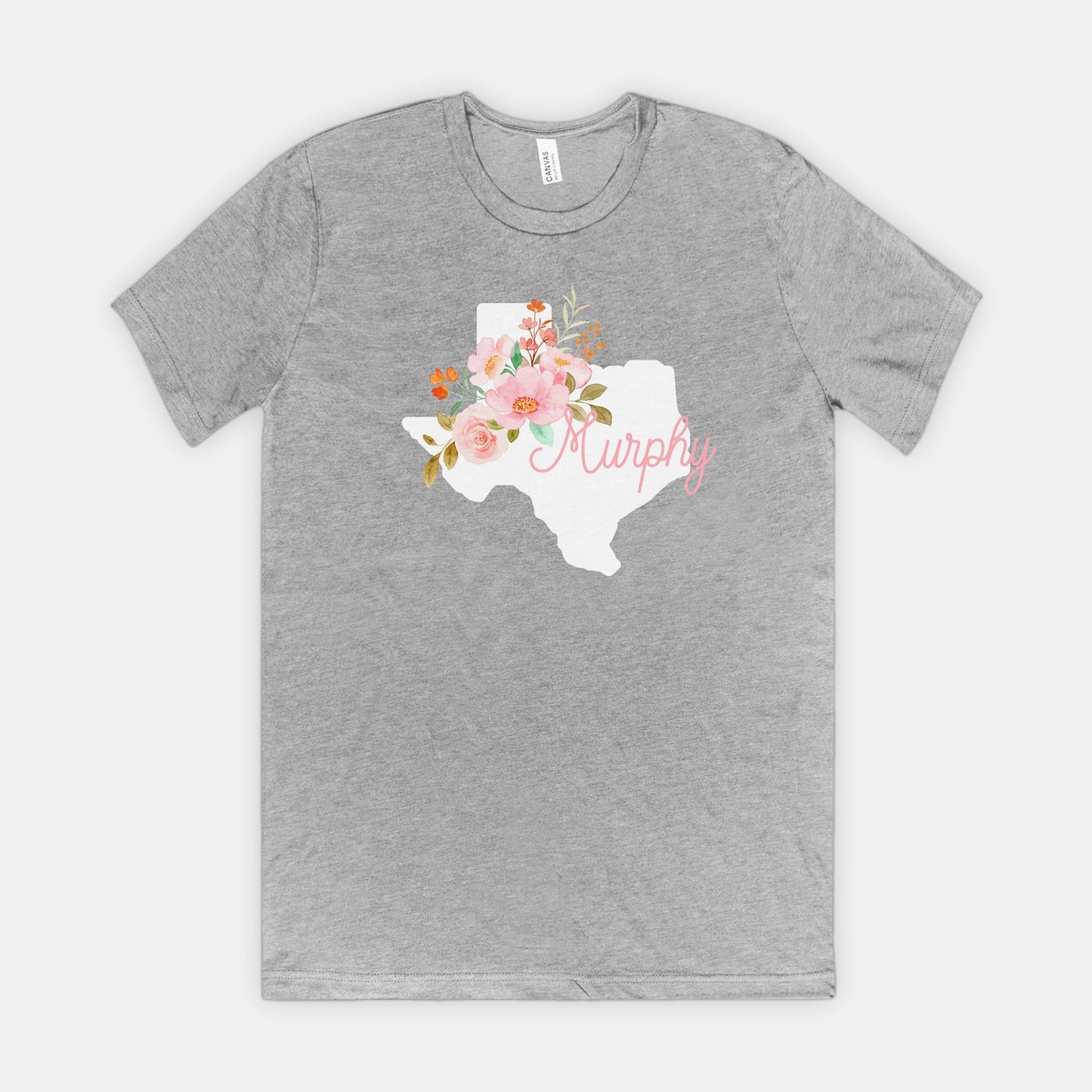 Floral Texas Bella Canvas Unisex Tee 3001CVC