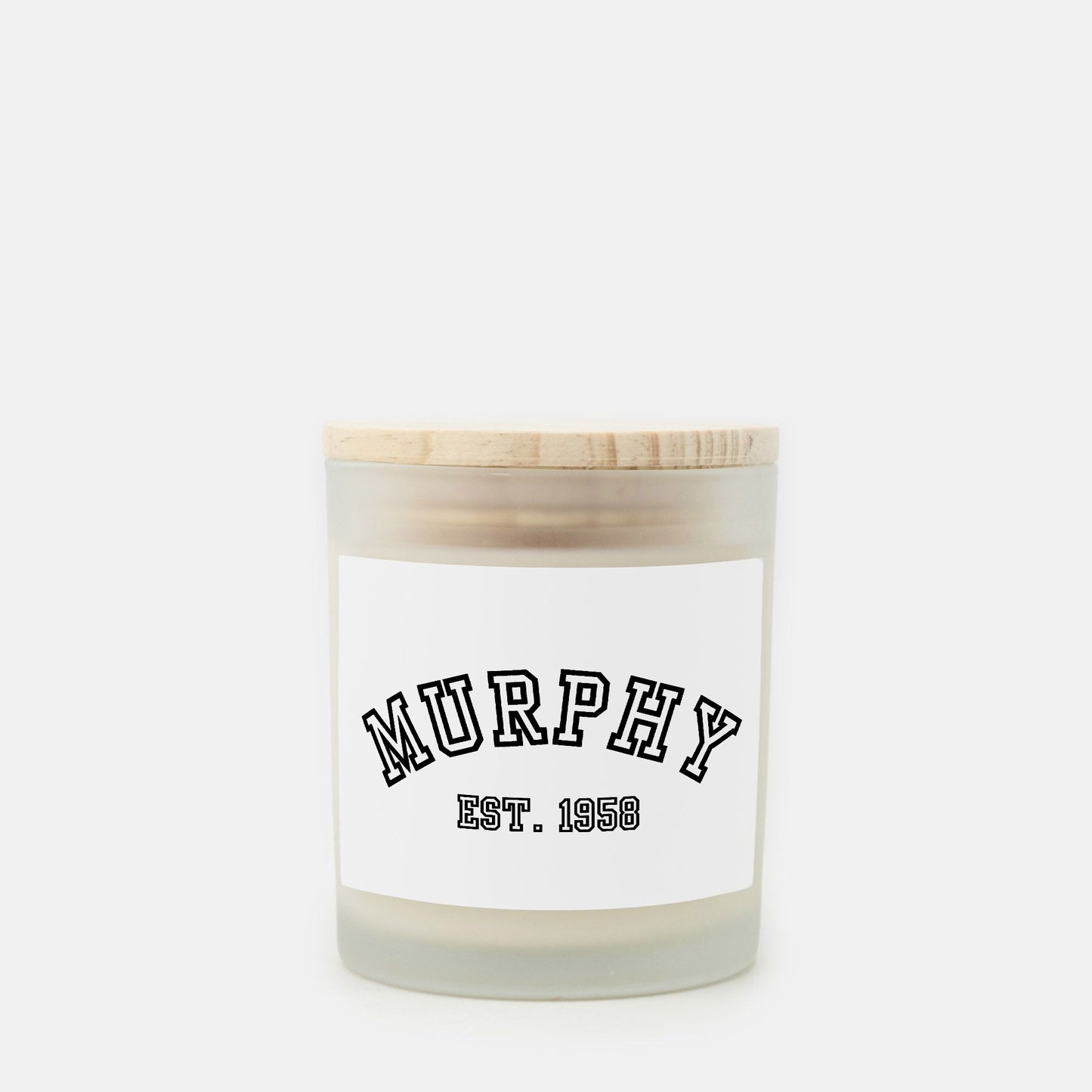 Murphy Candle Frosted Glass (Hand Poured 11 oz)