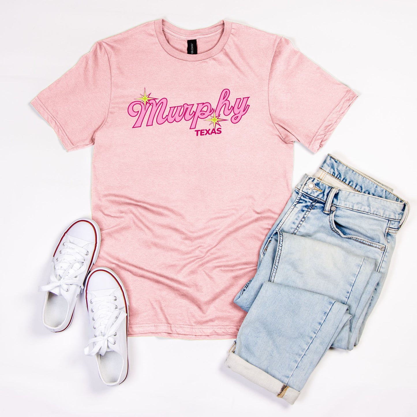 Pretty In Pink Murphy Tee - Unisex Soft-style T-Shirt Gildan 64000