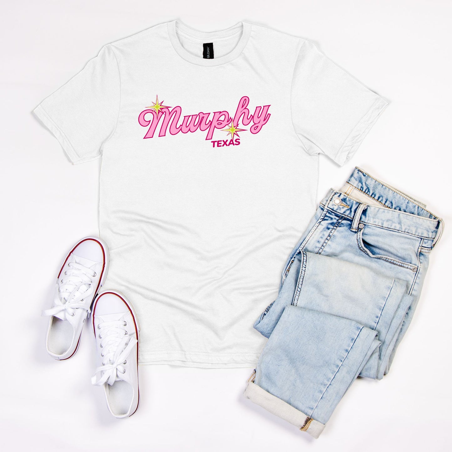 Pretty In Pink Murphy Tee - Unisex Soft-style T-Shirt Gildan 64000
